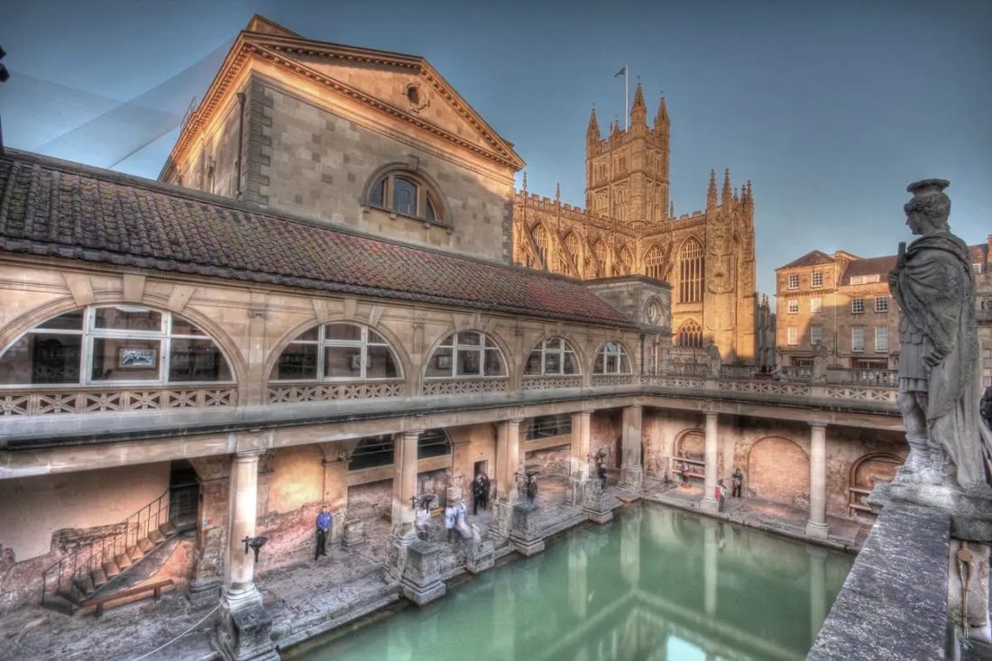 As Termas Romanas de Bath, na Inglaterra